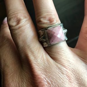 Silpada Silver pink stone ring